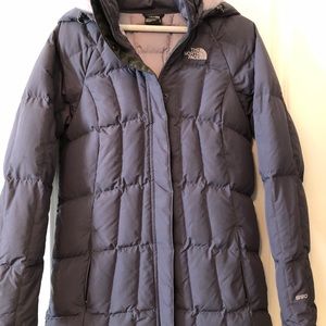 North Face women’s SM puff light purple 550 coat